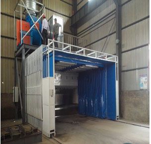 伸缩式喷烤漆房